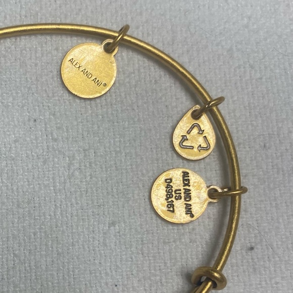 Alex and Ani Gold Dolphin Charm Bangle - Picture 3 of 3